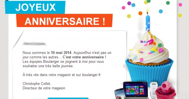 exemple email anniversaire client