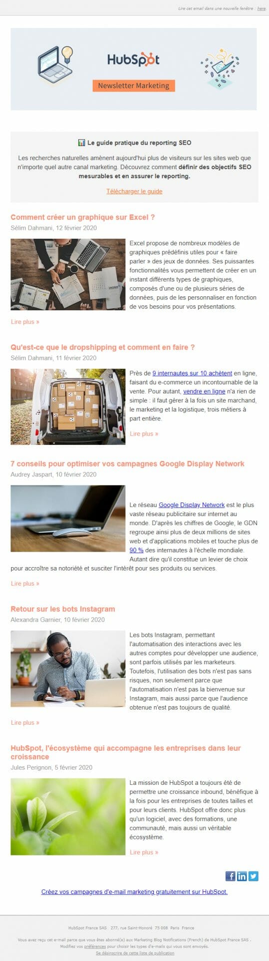 newsletter hubspot