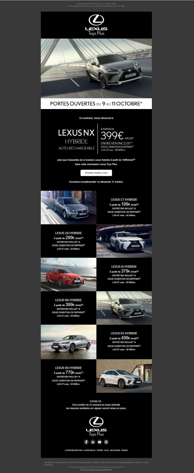 exemple newsletter automobile lexus