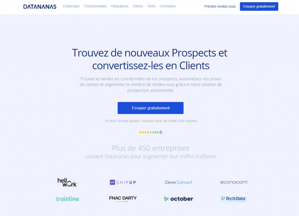 Datananas est le meilleur outil de prospection B2B