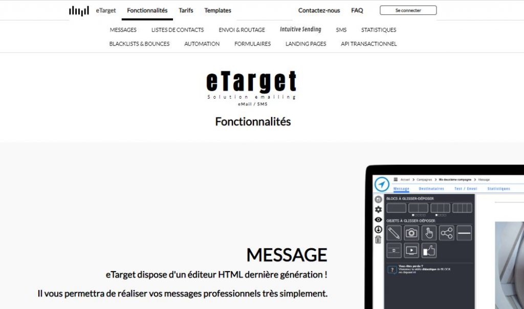 logiciel gratuit pour l'emailing eTarget