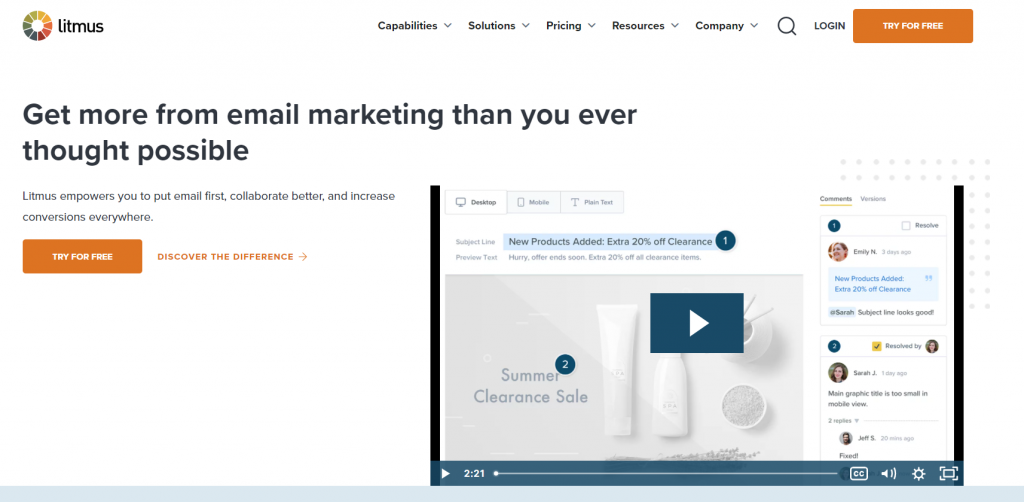 litmus route des emails marketing