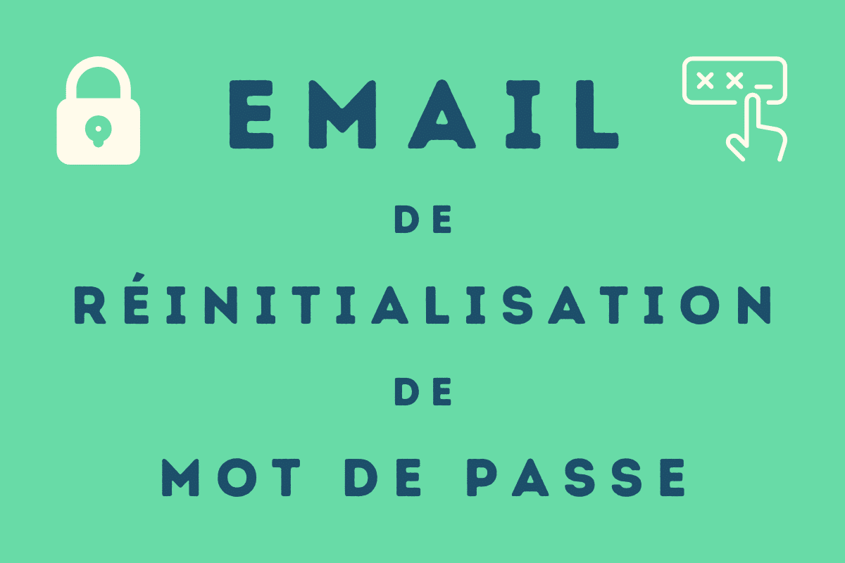 email de reinitialisation de mot de passe